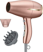 Conair INFINITIPRO BY Frizz Free Compact Hair Dryer ~ 2x the Shine 3x the Frizz Control, dusty rose, 1 Count