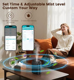 Waterless Essential Oil Diffuser 3000 Sq.Ft Coverage for Large Home Hotel Office, 400ml Cold Air Scent Machine for Aromathrapy, Bluetooth App Control, Quiet Aroma Diffuser Wall Amount