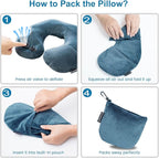 2Pack Inflatable Travel Neck Pillow - Image 7