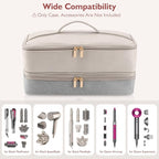 Travel Carrying Case for Hair Dryer Shark Flexstyle FlexFusion Airwrap Brush Double-Layer Hair Accessories Tools Storage Bag for Revlon Hairdryer Styler Organizer
