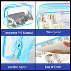 16 Pieces Clear Cosmetic Bags, PVC Clear Pouch - Image 4