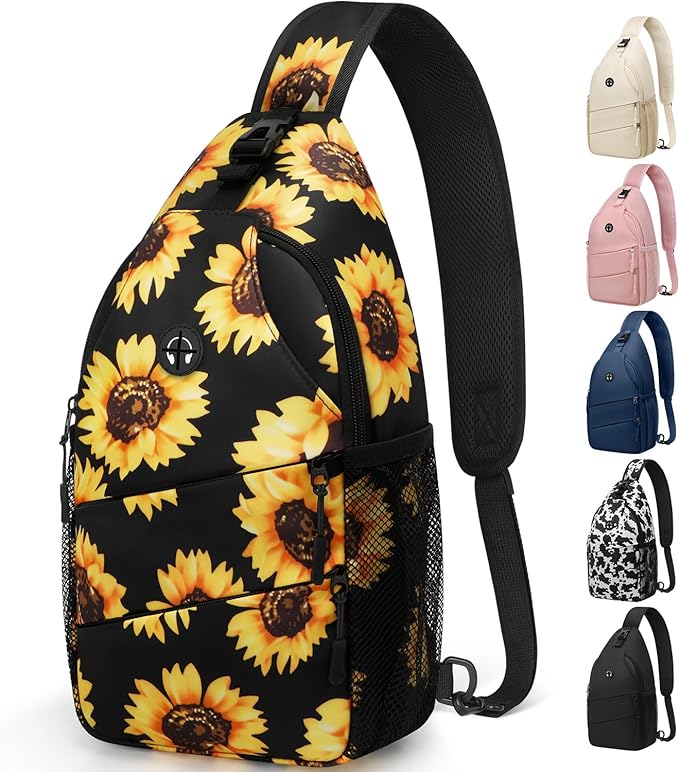 Crossbody Bags for Women Men Trendy Sling Bag Bakpack Casual Chest Bag by Pritent