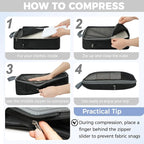 BAGAIL 4 Set/6 Set/8 Set Compression Packing Cubes Travel Accessories - Image 4