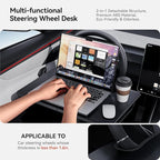 YONZEE 2-in-1 Car Steering Wheel Desk Tray & Car Seat Gap Filler Organizer – - Image 5