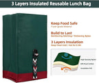 SUNNY BIRD Insulated Lunch Bag Rolltop Lunch Box Tote Bag - Image 4