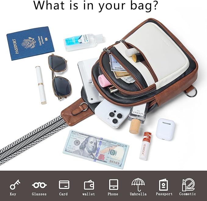 Sling Bag for Women Crossbody Bag Fanny Pack Cross Body Sling Purse Vegan - Image 7