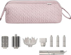 Shark Flex Style Case for Dyson Airwrap Hair Dryer Brush Revlon Hair Tools Travel Bag Carrying Case Flat Curling Iron Organizer (Pink)