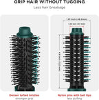 Aima Beauty Hair Dryer Brush, One Step Hair Dryer & Volumizing Hot Air Brush, 3 Heat/Speed Settings, Advanced Ionic Technology, Ceramic Coating, Nylon Pins & Tufted Bristles, Dark Green, 1000W, 125V