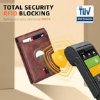 RUNBOX AirTag-Wallet-Mens-Slim-RFID Blocking Wallets Leather - Image 4