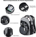 Backpack, School Backpacks for Teen Boys & Girls, Student Bookbag Fits 17.3 - Image 2