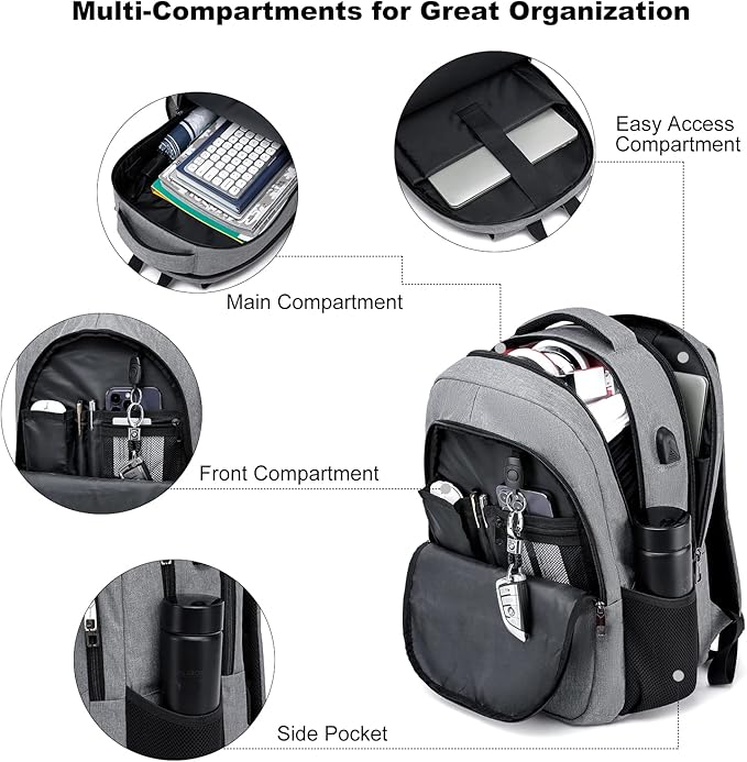 Backpack, School Backpacks for Teen Boys & Girls, Student Bookbag Fits 17.3 - Image 2