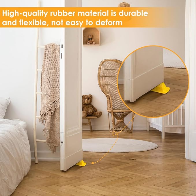 Frienda 6 Pcs Jumbo Door Stoppers Heavy Duty Door Stopper Tall up to 2inch Tall - Image 4