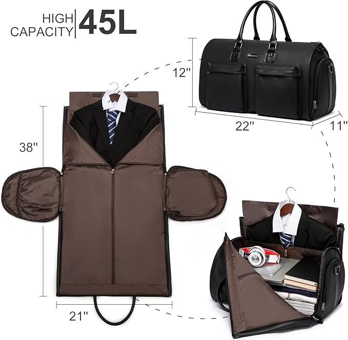 Modoker Garment Bags for Travel Carry on Duffle Bags for Airplane Weekender - Image 3
