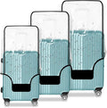 3 PCS Thicken Clear PVC Luggage Cover Protectors by Gigabit