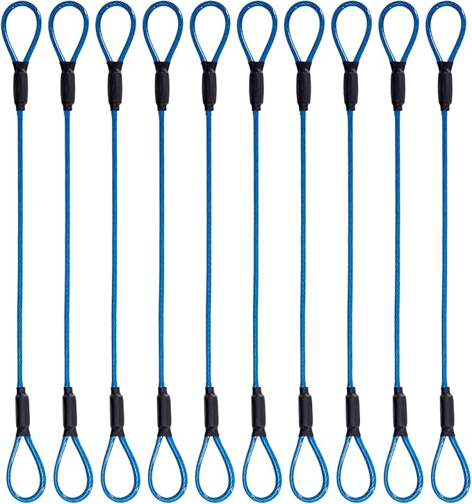 3.3mm Steel Wire Rope Outdoor Travel Security Cable Lock, Braided Steel Coated by MiMetty