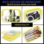 16 Pieces Clear Makeup Bag PVC Zippered Clear Toiletry Carry Pouch Portable - Image 6
