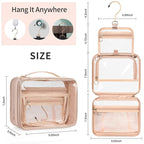 CUBETASTIC Toiletry Bag for Women, Portable Makeup Bag Transparent Cosmetic Case - Image 4