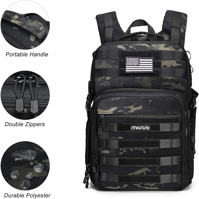 MOSISO Camera Backpack, DSLR/SLR/Mirrorless Photography Tactical Camera Bag Case - Image 5