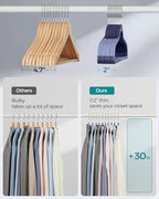 SONGMICS Clothes Hangers, Space-Saving, Dark Blue Ash and Light Blue Ash - Image 7