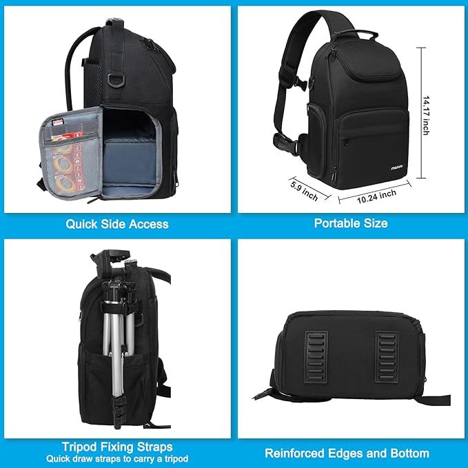 MOSISO Camera Sling Bag, DSLR/SLR/Mirrorless Camera Case Crossbody Photography - Image 5