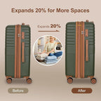 Romswi Luggage Sets 2 Piece, Expandable Carry On Luggage 20In - Image 4
