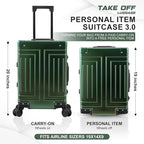 All Aluminum Carry On Luggage，Cut from Whole Aluminum Sheet，22x14x9 Airline - Image 5
