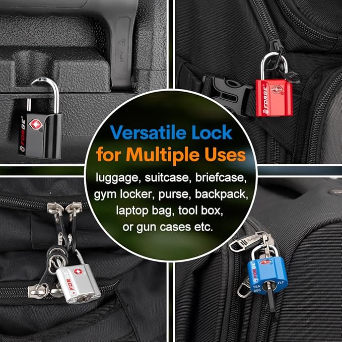 TSA Approved Luggage Locks, Ultra-Secure Dimple Key Travel Locks - Image 5