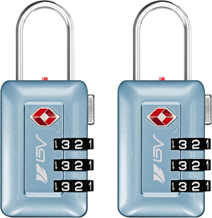 BV TSA Accepted Luggage Travel Lock, Set-Your-Own Combination Lock by BV