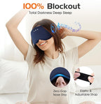 Bluetooth Sleep Mask with 2 Removable 3D Contoured Cup, Bamboo Cotton Sleeping - Image 6