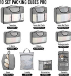 Veken 10 Set Packing Cubes for Travel Essential, Suitcase Organizer Bags in 4 - Image 2