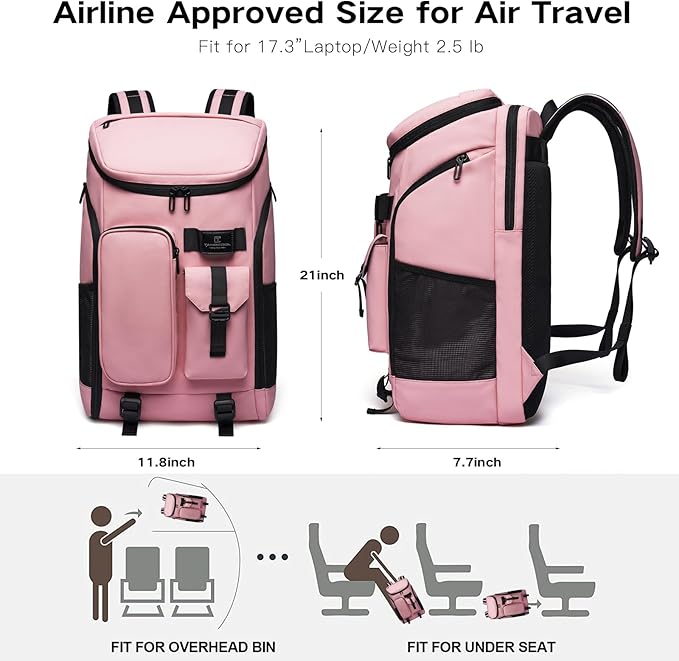 Carry on Travel Backpack for Men Women, 30L Multi-Pocket 17.3inch Laptop - Image 5