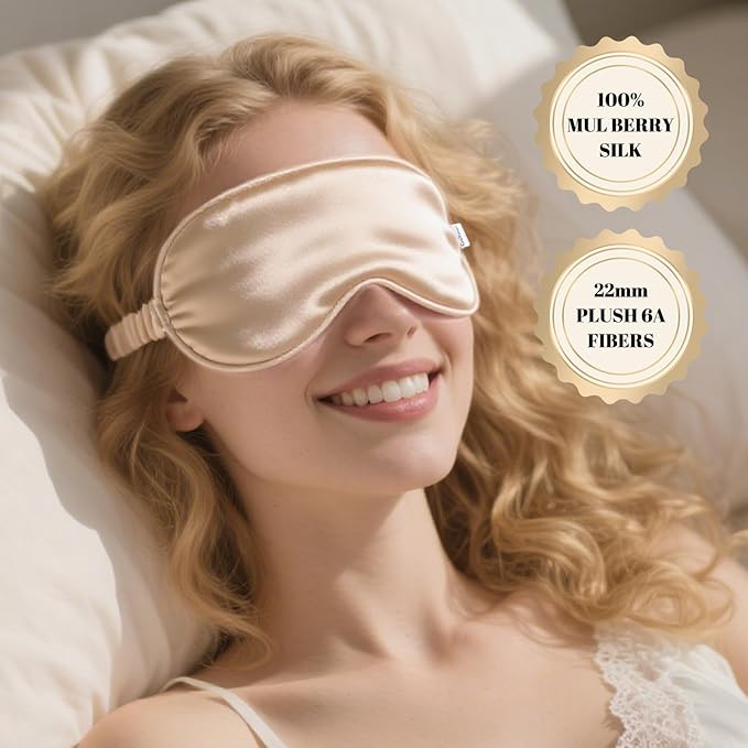 Pure 22 Momme 6A Grade Mulberry Silk Sleep Mask - Image 2