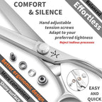 High-end Professional Extremely Very Sharp Barber Hair Cutting Scissors Hairdresser Shears For Hair 6 Inches Haircut Scissor Made Of Stainless Steel Alloy For Hairdressing Salon and Home Use