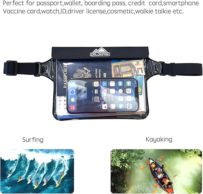 DRLOKPAK Waterproof Waist Bag Pouch Fanny Pack Bum Bag - Image 6