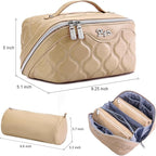 Travel Makeup Bags for Women Cosmetic Bag: Puffy Make up Bags Set of 3 - Image 7