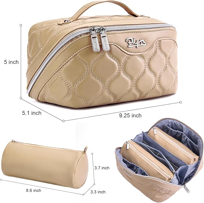 Travel Makeup Bags for Women Cosmetic Bag: Puffy Make up Bags Set of 3 - Image 7