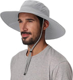 Home Prefer UPF50+ Mens Sun Hat Wide Brim Fishing Hat Foldable Large Brim UV by HomePreferHatsCaps