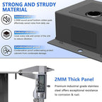 25x22 Inch Drop In Kitchen Sink, 25 Inch Kitchen Sink Top Mount 18 Gauge 304 - Image 5