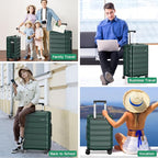 BEOW Luggage Sets 3 Piece For Men Women Expandable Hard Sided Suitcase Sets 3 - Image 7