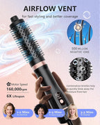 Hot Air Brush, Updated Version Thermal Brush & Hair Dryer Brush One Step Volumizer, High-Speed 1.5 Inch Negative Ion Blowout Express Thermal Round Brush Salon-Quality Blowouts, Hair Shinier & Smoother