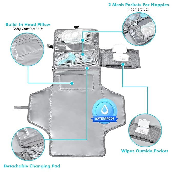 SKYROKU Baby Portable Diaper Changing Pad - Image 3
