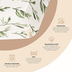 Crane Baby 100% Cotton Sateen Crib Sheet, Fitted - Image 2