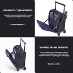Verage Carry On Luggage with Wheels, 15 Inch Underseat Spinner Luggage Pro - Image 5