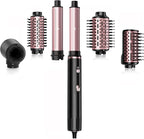 SKIMI 110,000 RPM Brushless Motor Hair Dryer Brush - 5 Muti-Styler for Fast Drying, Curling, Volumizing & Straightening | High-Speed Hot Air Brush for All Hair Types (Black & Blush Rose)