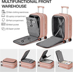 mixi Carry On Luggage, Travel Rolling Luggage Aluminum Frame PC Hardside - Image 4