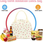 Bluboon Lunch Bag for Women Men Cute Corduroy Lunch Tote Bags Reusable - Image 3