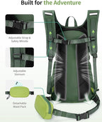 ECOHUB Hydration Backpack for Men Women, 20L Lightweight Hiking Daypack Cycling - Image 2