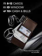 LORZOR Wallet for Men with Metal Card Holder, Pop Up Wallet, Finest Full Grain - Image 5