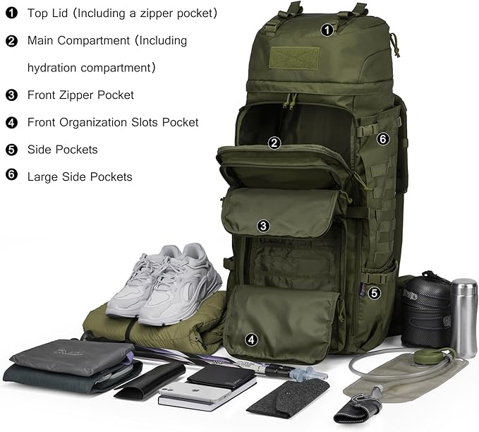 Mardingtop 75L Molle Hiking Internal Frame Backpacks - Image 5