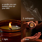 Maude Burn No. 0 - Unscented Hydrating + Skin-Softening Soybean + Jojoba Oil Massage Candle - Fragrance-Free, Soothing Warm Massage Oil Candle - Relaxing Self Care Gifts (4 oz)